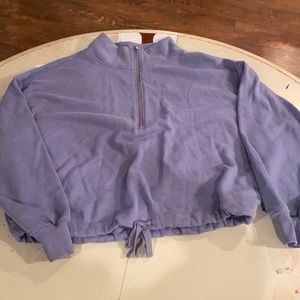 Blue quarter zip pullover